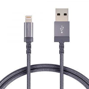 Cable iphone USB-A a Lightning 1.8m gris - Amazon Basics