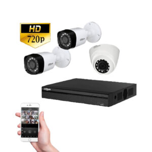 Kit videovigilancia con 3 cámaras HD Dahua Technology