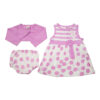 Vestido rosa para bebé con puntos (0-24 meses)