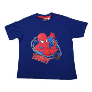 Camiseta para niños con figura de Spider-Man, color azul oscuro (5-10 años)