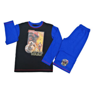 Pijama para niños con figura de Star Wars, color azul y negro (4-10 años)