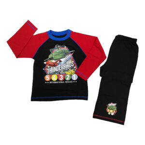 Pijama para niños con figura de Thunderbirds, color rojo y negro (4-10 años)