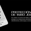 Tomacorriente Forza 6 tomas NEMA Con Protector de Sobretension Luz nocturna y 2 Puertos USB-A Codigo FWT6201USB