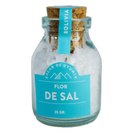 Flor de sal Salar de Uyuni, frasco de vidrio 35grs