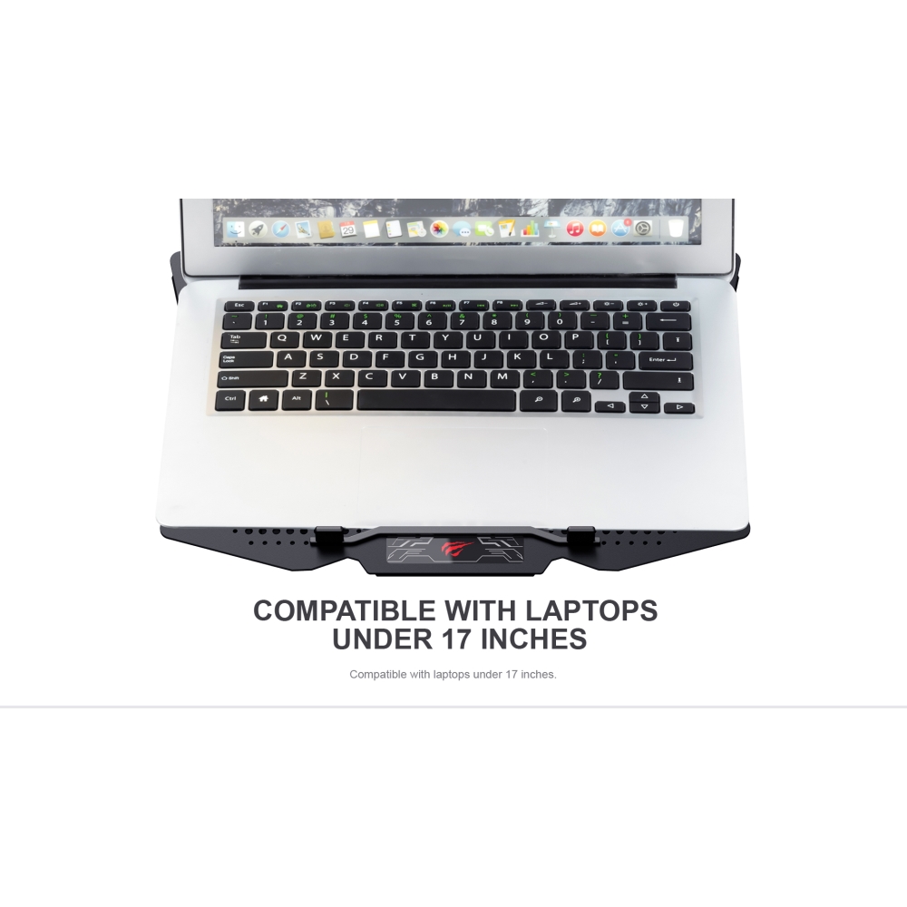 Soporte Cooler para Laptop hasta 16" con 2 ventiladores y 2 USB-Havit HV-F2072