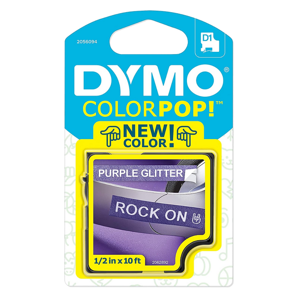 Cinta D1 LabelManager Color Pop Blanco sobre Violeta 12mm x 3m - Dymo 2056094