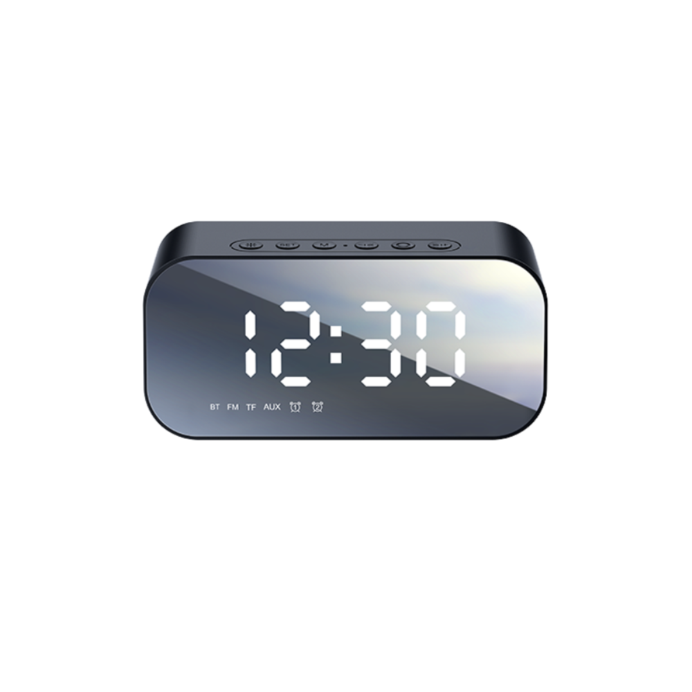 Parlante Bluetooth, reloj, alarma, recargable color negro - Havit M3
